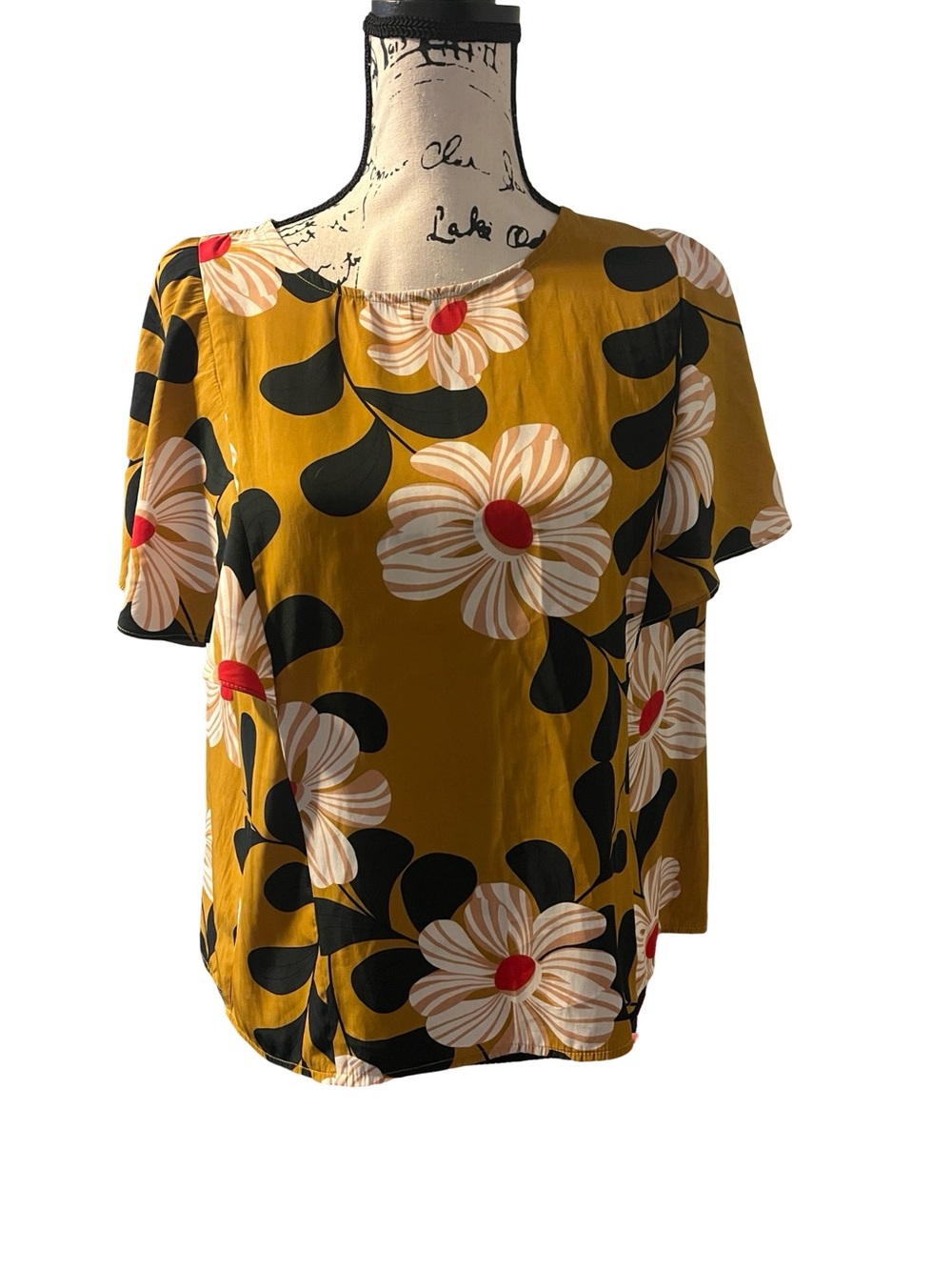 Eva Franco Anthropology Ikebana Flowered Top Size 12
